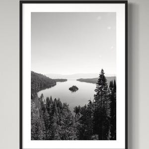 Stampa Lake Tahoe / Emerald Bay, Arte murale Lake Tahoe, Arte murale Calm Lake, Stampa Cove, Stampa lago California, Arte murale SoCal