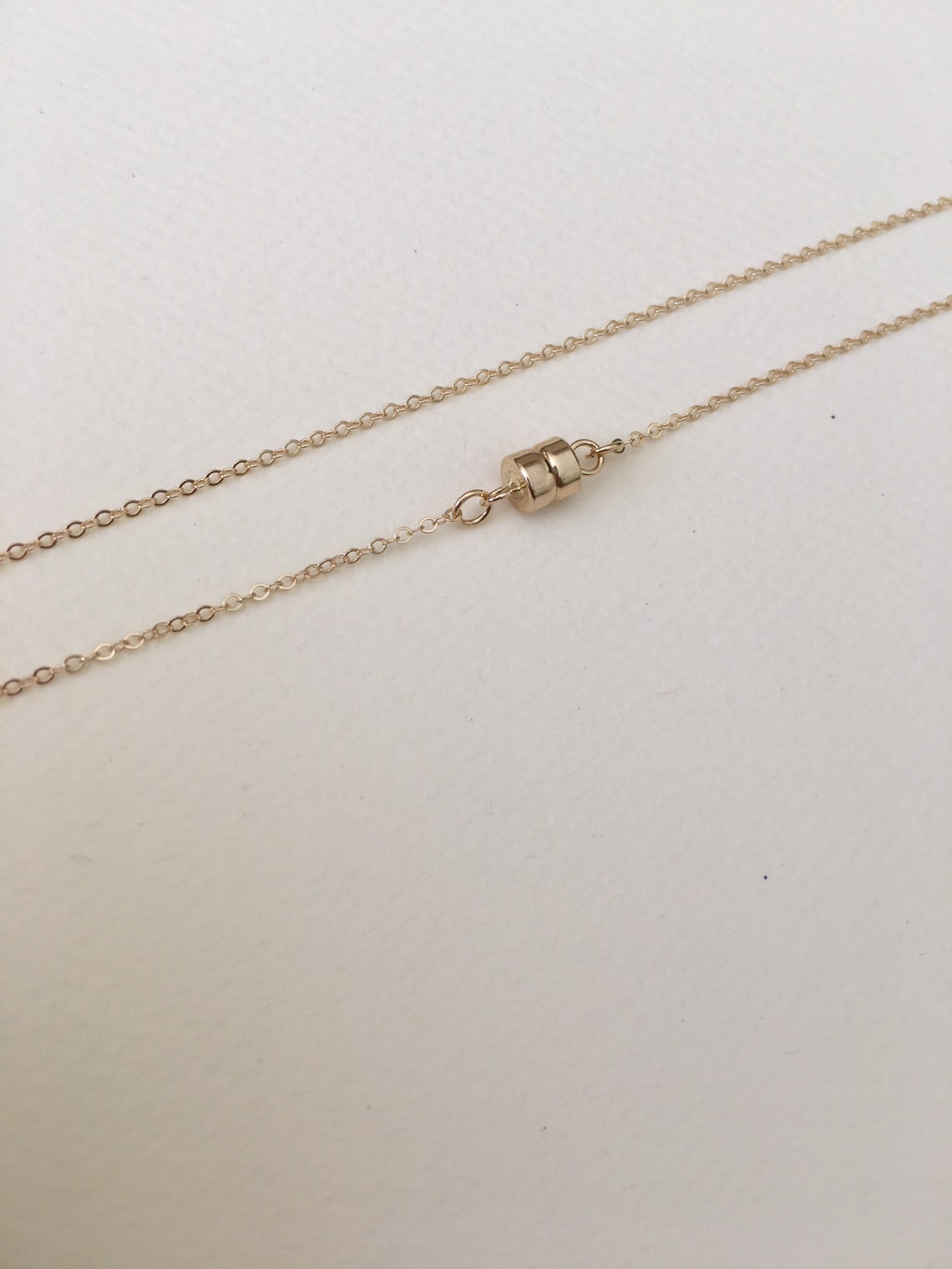 14k Gold Chain Choker Necklace 14k Solid Gold Clasp Etsy