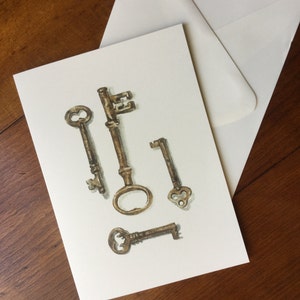 Greeting cards - old keys