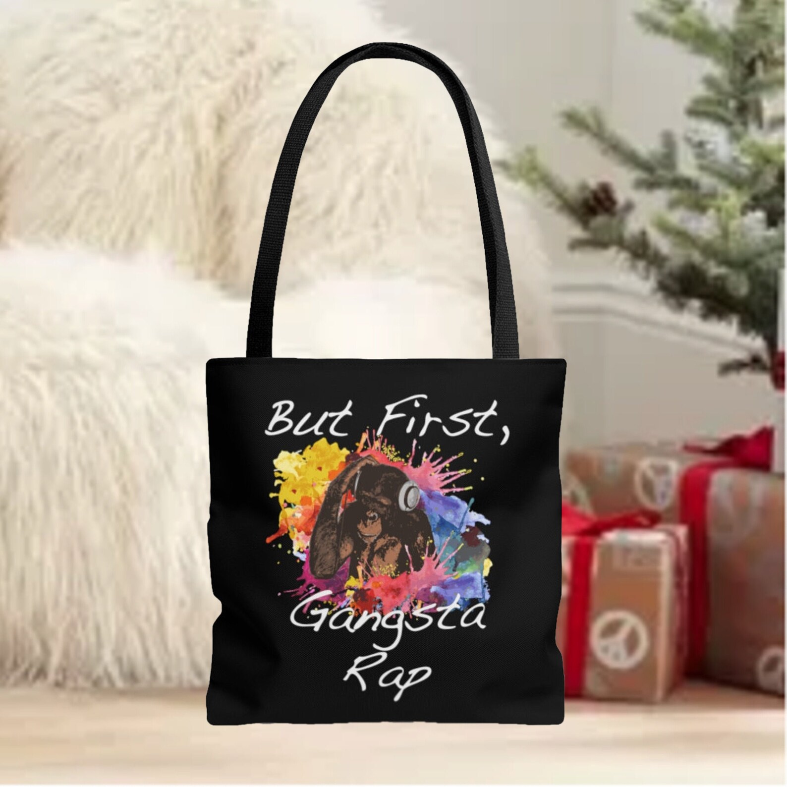 But First Gangsta Rap Tote Bag Etsy