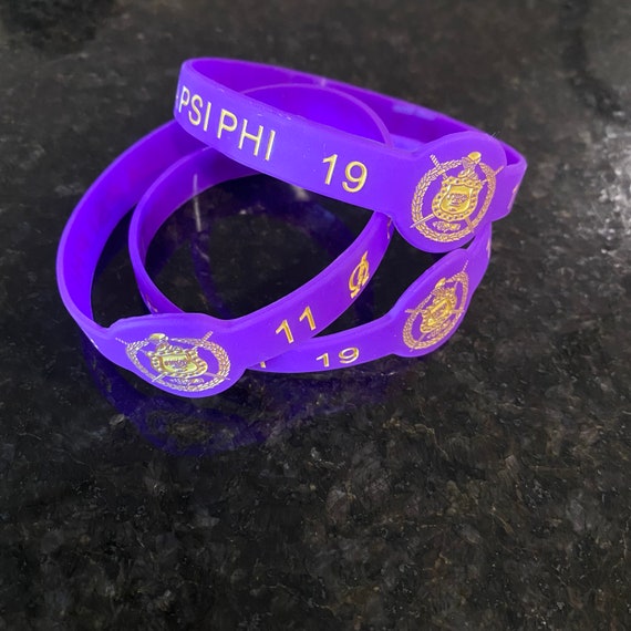 Omega psi top phi rubber wristbands