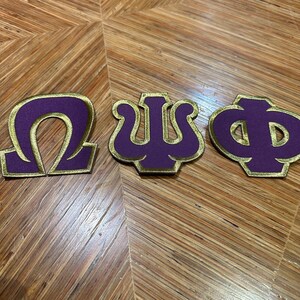 Omega Psi Phi Greek Letters 4in Tall Letters Iron Ons - Etsy