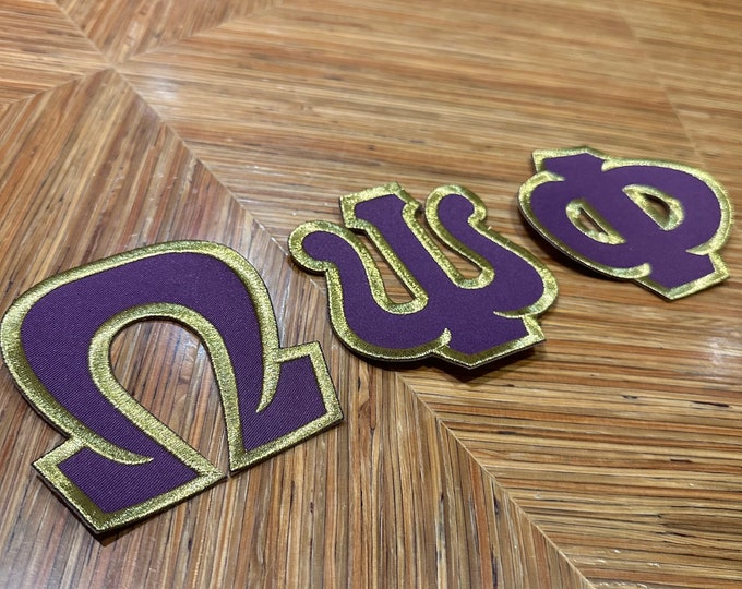 Omega Psi Phi Greek Letters 4in Tall Letters Iron Ons - Etsy