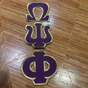 Omega Psi Phi Greek Letters 4in Tall Letters Iron Ons - Etsy