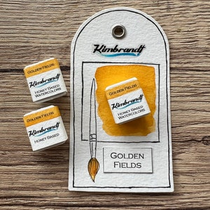 Golden Fields Handmade Watercolor Paint (Half Pan)