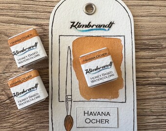Havana Ocher Handmade Watercolor Paint (Half Pan)