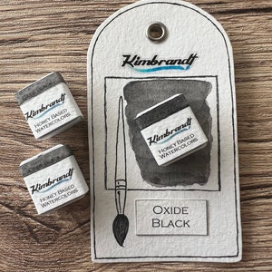 Oxide Black Handmade Watercolor Paint (Half Pan)