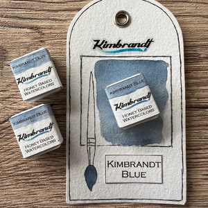 Peinture aquarelle bleue Kimbrandt faite main (demi-moule)