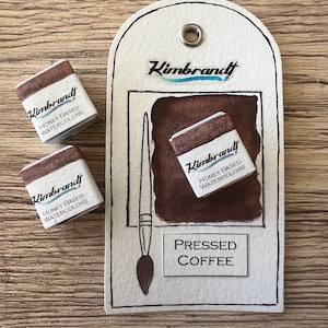 Pressed Coffee Handmade Watercolor Paint (Half Pan)