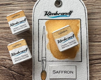 Saffron Handmade Watercolor Paint (Half Pan)