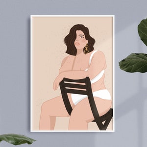 Clémentine  | Art print, Illustration print, Neutral, Body Positive Art