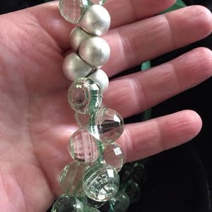 VERY VICTORIAN: Beribboned Crystal and Faux Pearl Bead Choker image 3