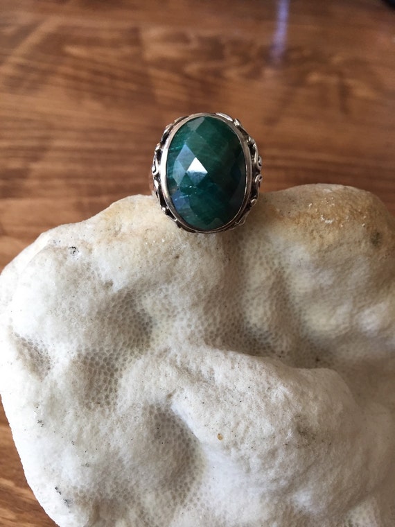 GREEN GIANT - Emerald and Sterling Silver Stateme… - image 3