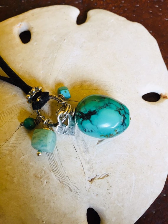 TURQUOISE TALISMAN - Vintage Turquoise and Leathe… - image 2