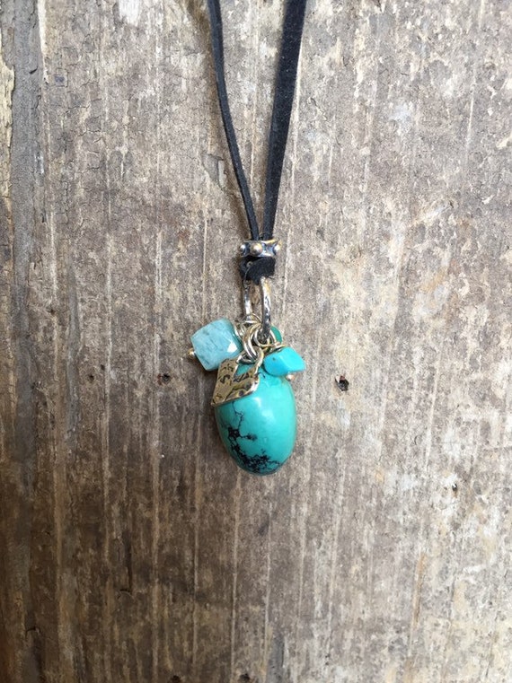 TURQUOISE TALISMAN - Vintage Turquoise and Leathe… - image 3