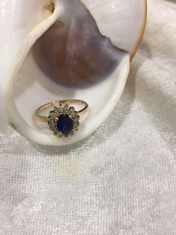 SUCH A SAPPHIRE - Lovely Vintage Sapphire and Dia… - image 4