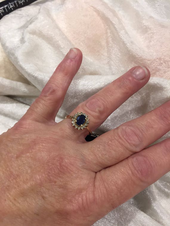 SUCH A SAPPHIRE - Lovely Vintage Sapphire and Dia… - image 5