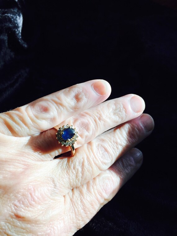 SUCH A SAPPHIRE - Lovely Vintage Sapphire and Dia… - image 8