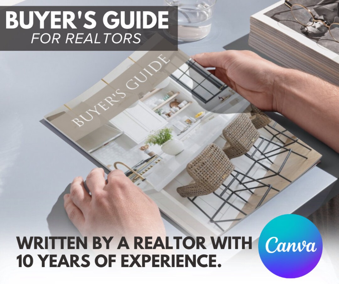 Buyer's Guide Canva Template Real Estate Booklet for Etsy
