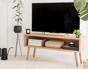 BALDWIN || Solid Oak TV Stand Hardwood Media Cabinet Unit Console Table || Bristol Based Workshop - Bespoke Custom Orders