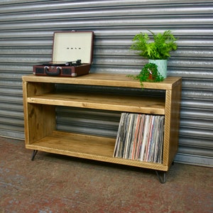 Retro Record Player Stand, Vinyl Storage, LP Storage Stand Music Cabinet  Records Storage Unit Many Colours Available 