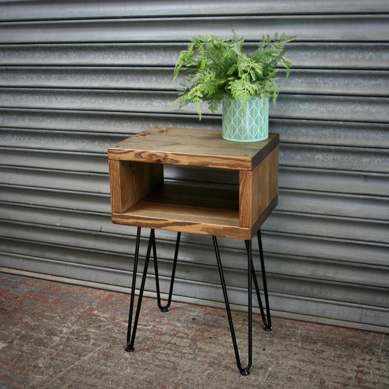 Hairpin Leg Bedside Table Side Table or Night Stand Etsy UK