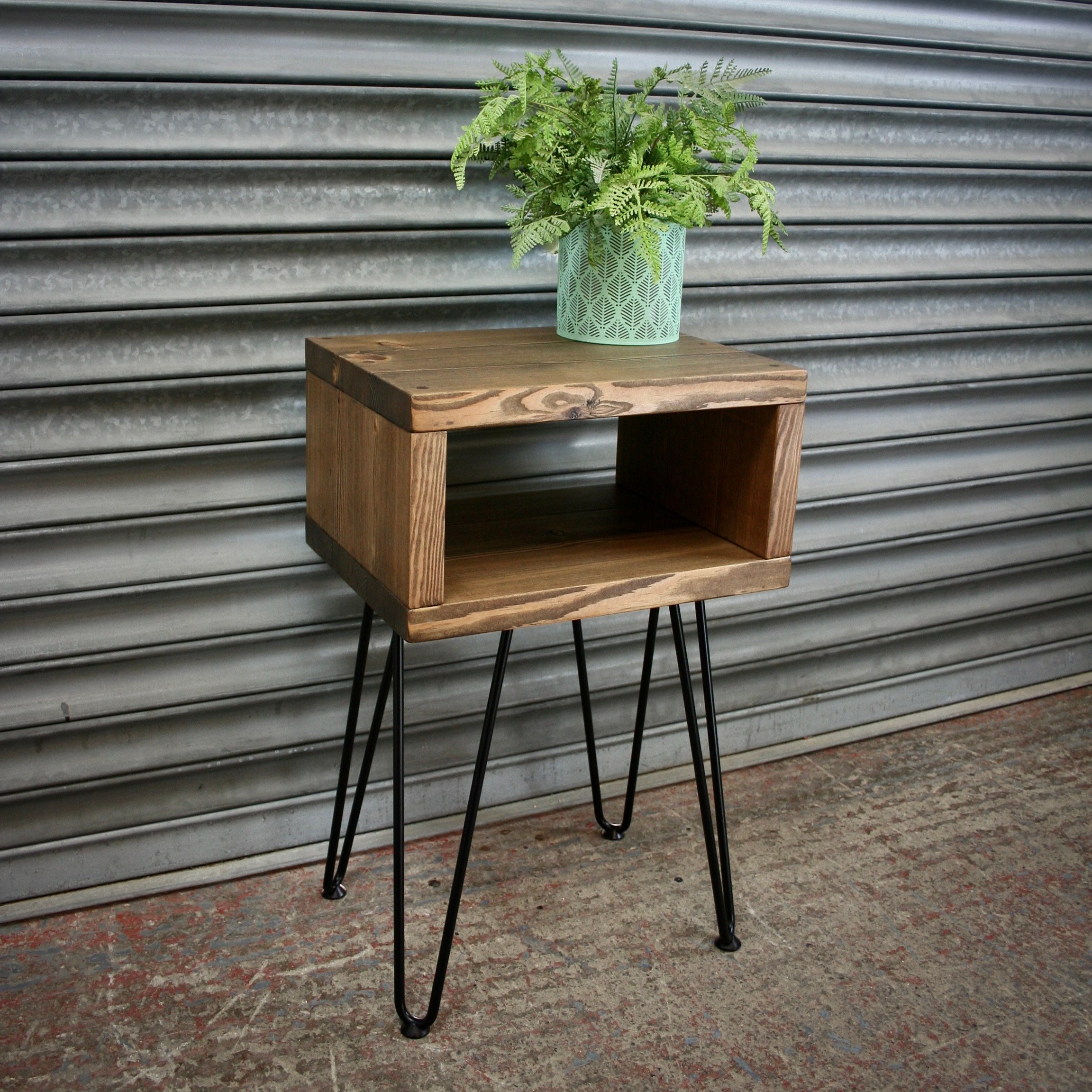 Hairpin Leg Bedside Table Side Table or Night Stand Etsy UK