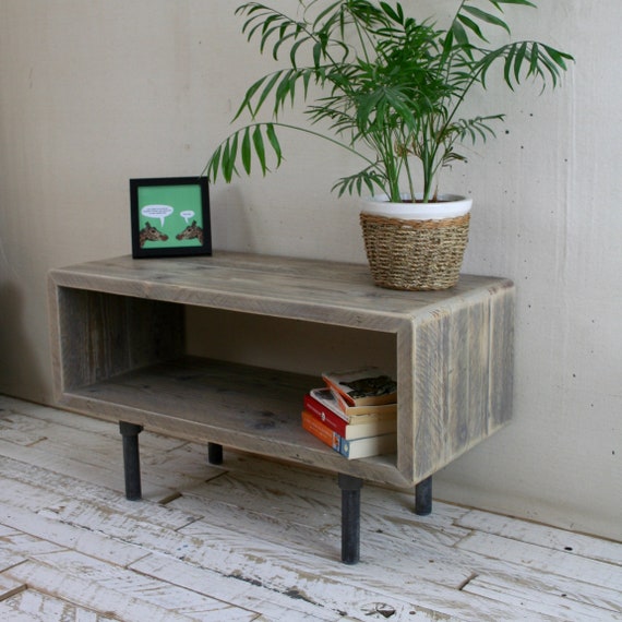 Reclaimed Wood Tv Stand Shelving Unit Or Coffee Table Grey