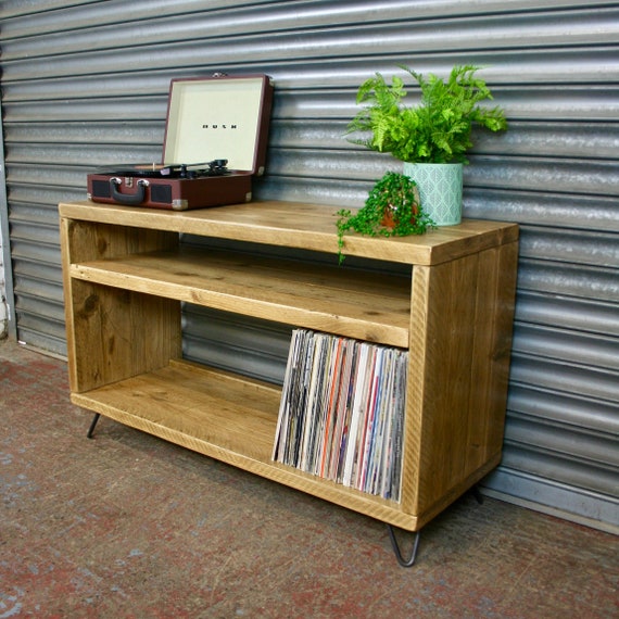 Record Player Stand TV Unit or Sideboard Made From Solid Wood