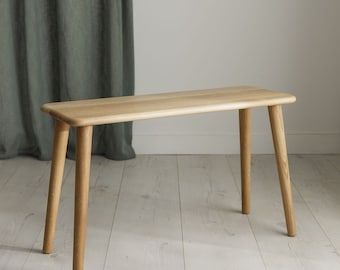 Bellevue' Solid Oak Bench With Rounded Edge Profile Corners