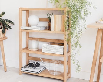 UNITY || Solid Oak Shelving Unit Solid Hardwood Light Dark Kitchen Bookshelf Bookcase || Bristol Based Workshop - Bespoke Custom Orders