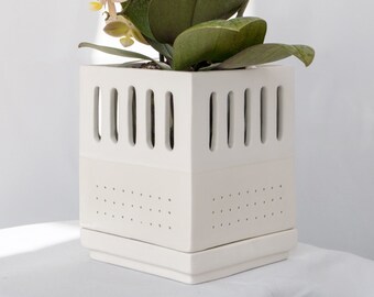 Vaso per orchidea in ceramica forata traspirante / Orchid pot
