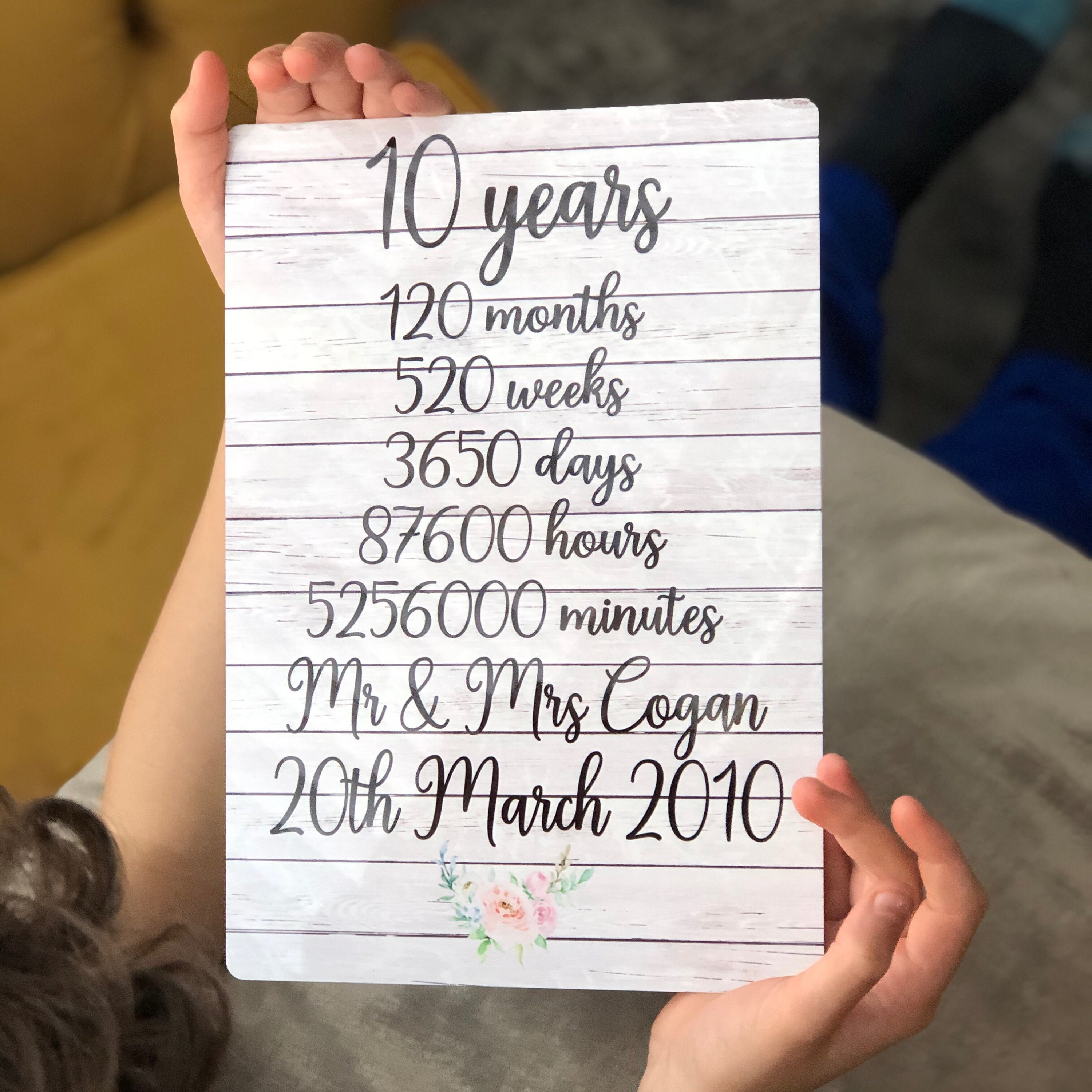 10th wedding anniversary gift ideas tin