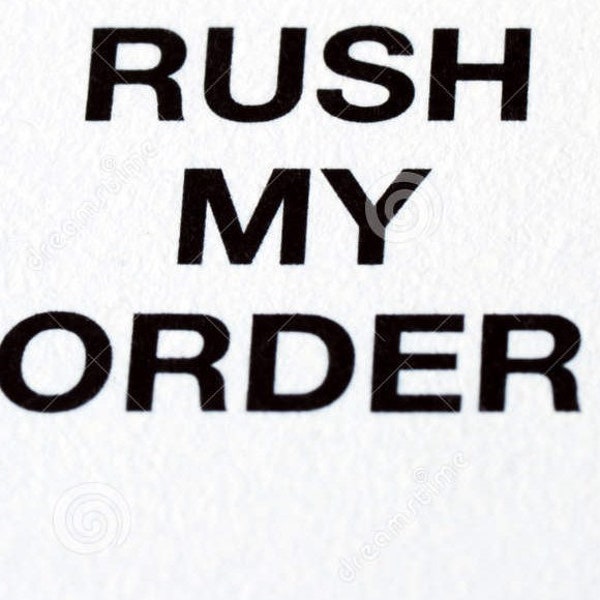 FE Rush Order (only add to cart if you want to RUSH your order)