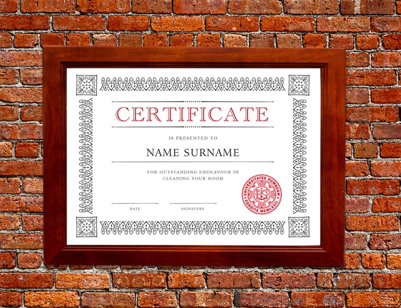 certificate