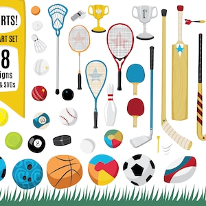 Sports Clipart Bundle: 25 PNG & SVG Designs