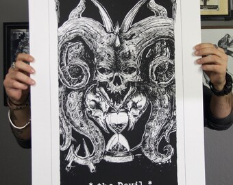 Dark Tarots - Major Arcana - The Devil Silkscreen poster 70x100