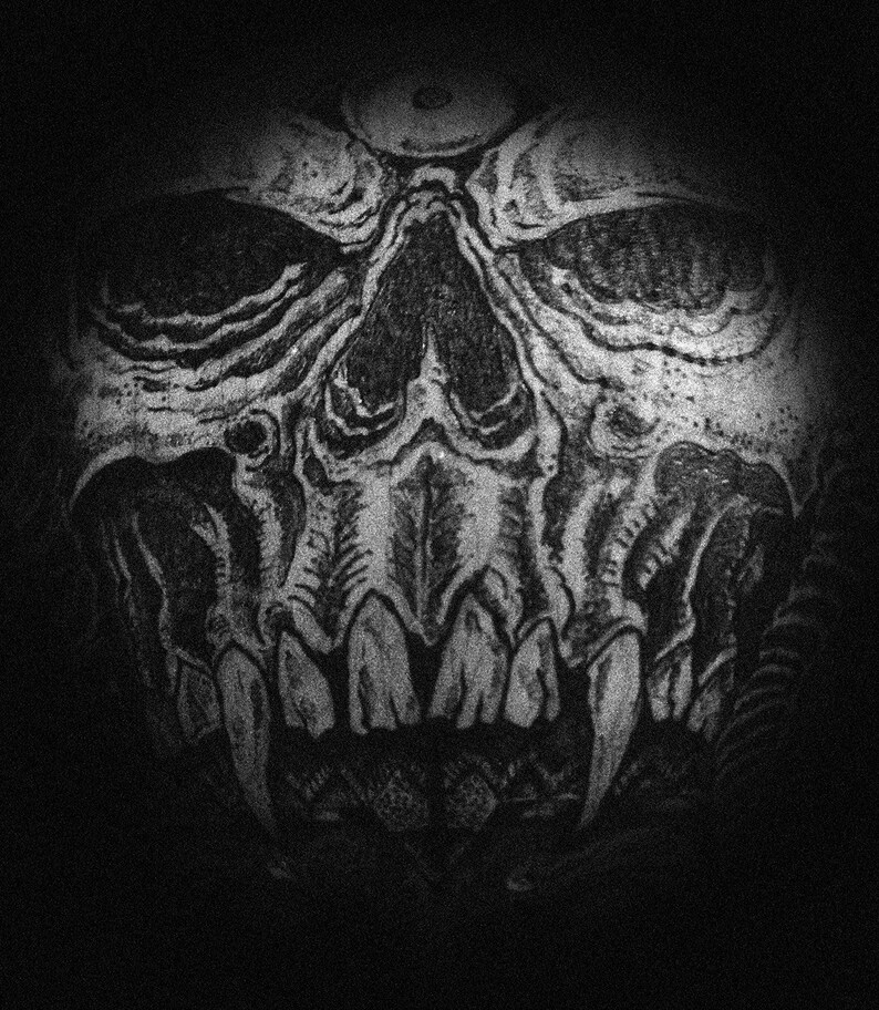 SkHate Lamp Engraved Skateboard Deck