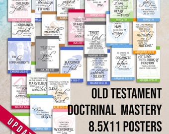8.5x11 Old Testament Doctrinal Mastery Posters for LDS Seminary-DIGITAL DOWNLOAD