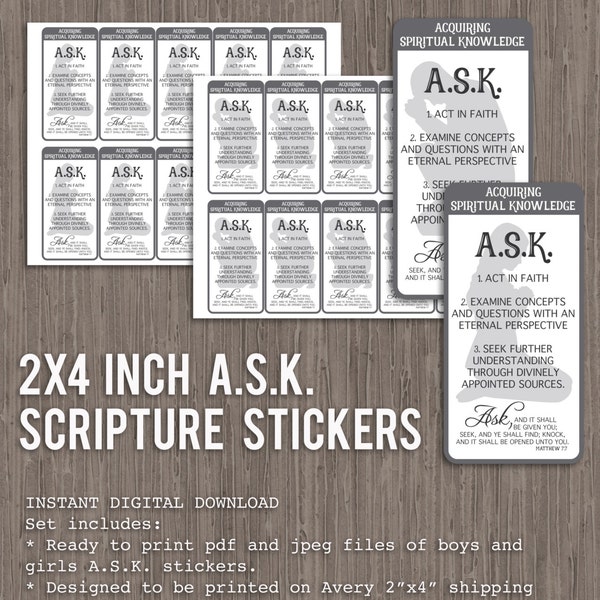 Acquiring Spiritual Knowledge Scripture Stickers