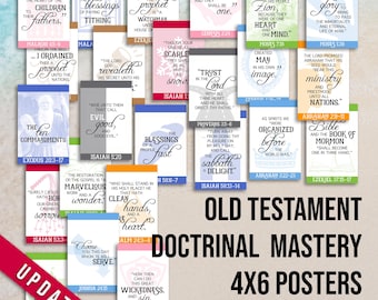 4x6 Old Testament Doctrinal Mastery Posters for LDS Seminary-DIGITAL DOWNLOAD