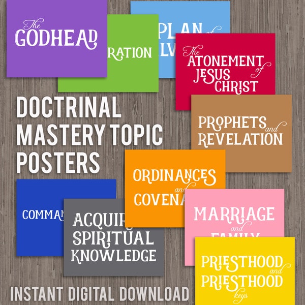 LDS Seminario Doctrinal dominio tema carteles instantánea digital descargar-8.5x11