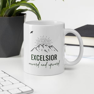 EXCELSIOR MUG The Raven Cycle Gansey Bookish Quote Mug | The Raven Boys Book Lover Gift | Excelsior Raven Boys Mug | Bookish Gift