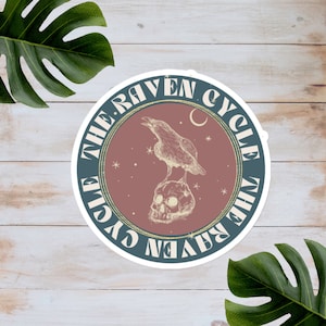 RAVEN CYCLE STICKER Retro Style Glendower Design | The Raven Boys Inspired Vinyl Sticker | Gansey Ronan Lynch 300 Fox Way Merch|Bookish Gift