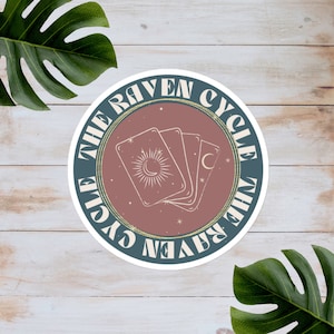 RAVEN CYCLE STICKER Laptop Sticker Retro Style | The Raven Cycle Inspired Vinyl Sticker | The Raven King | The Raven Boys Sticker