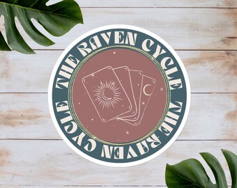RAVEN CYCLE STICKER Laptop Sticker Retro Style | The Raven Cycle Inspired Vinyl Sticker | The Raven King | The Raven Boys Sticker