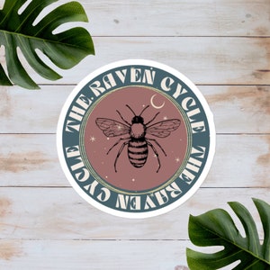 Safe As Life RAVEN CYCLE STICKER Retro Bee Style| The Raven Boys Inspired Vinyl Sticker | Gansey Blue Sargent Ronan Lynch | Bookish Gift