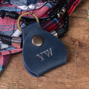Porte-clé médiator, étui pour médiator, porte médiator, étui médiator, porte médiator en cuir, cadeau pour guitariste, porte- médiator médiator