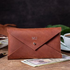 Sobre de cuero personalizado para dinero, sobre para bodas, sobre para regalar dinero, sobre para cumpleaños, sobre para dólares, sobre para euros