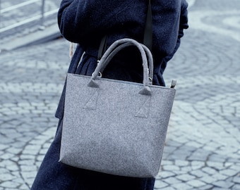 Messenger Bag - Vertical Mini Crossbody Satchel - Unisex Felt Bag - Felt Bag- Travel Bags for Men, Woman - Cross Body Bag